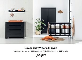 Aanbiedingen Europe baby vittoria iii zwart - Europe baby - Geldig van 20/06/2023 tot 17/07/2023 bij Babypark