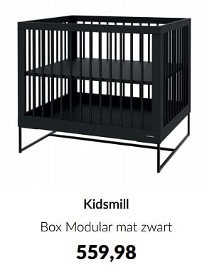 Aanbiedingen Kidsmill box modular mat zwart - Kidsmill - Geldig van 20/06/2023 tot 17/07/2023 bij Babypark