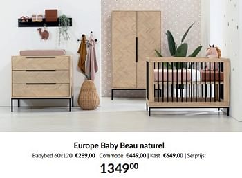 Aanbiedingen Europe baby beau naturel - Europe baby - Geldig van 20/06/2023 tot 17/07/2023 bij Babypark
