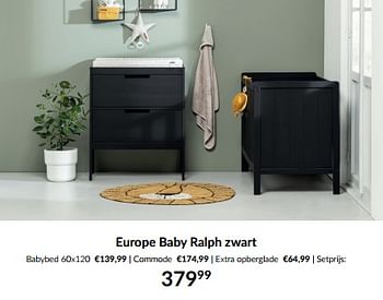 Aanbiedingen Europe baby ralph zwart - Europe baby - Geldig van 20/06/2023 tot 17/07/2023 bij Babypark
