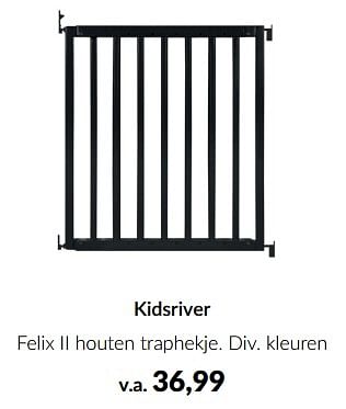 Aanbiedingen Kidsriver felix ii houten traphekje - Kidsriver - Geldig van 20/06/2023 tot 17/07/2023 bij Babypark