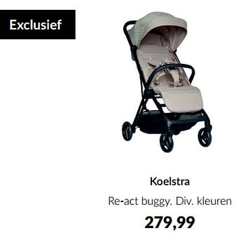Aanbiedingen Koelstra re-act buggy - Koelstra - Geldig van 20/06/2023 tot 17/07/2023 bij Babypark