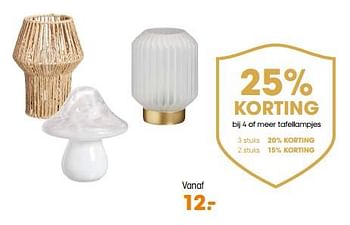 Aanbiedingen Tafellampjes - Huismerk - Kwantum - Geldig van 31/07/2023 tot 16/08/2023 bij Kwantum
