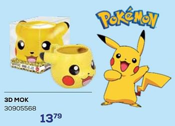 Aanbiedingen 3d mok - Pokemon - Geldig van 01/08/2023 tot 13/09/2023 bij Supra Bazar