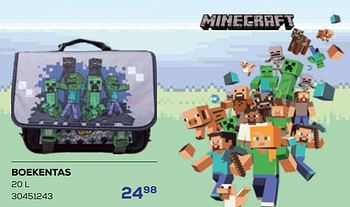 Aanbiedingen Boekentas - Minecraft - Geldig van 01/08/2023 tot 13/09/2023 bij Supra Bazar