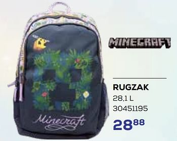 Aanbiedingen Rugzak - Minecraft - Geldig van 01/08/2023 tot 13/09/2023 bij Supra Bazar