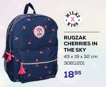 Aanbiedingen Rugzak cherries in the sky - Milky Kiss - Geldig van 01/08/2023 tot 13/09/2023 bij Supra Bazar