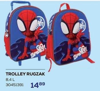 Aanbiedingen Trolley rugzak - Spider-man - Geldig van 01/08/2023 tot 13/09/2023 bij Supra Bazar