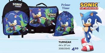 Aanbiedingen Turnzak - Sonic - Geldig van 01/08/2023 tot 13/09/2023 bij Supra Bazar
