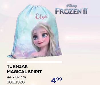 Aanbiedingen Turnzak magical spirit - Disney  Frozen - Geldig van 01/08/2023 tot 13/09/2023 bij Supra Bazar