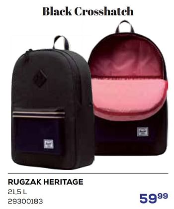 Aanbiedingen Rugzak heritage - Herschel - Geldig van 01/08/2023 tot 13/09/2023 bij Supra Bazar
