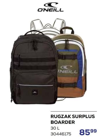 Aanbiedingen Rugzak surplus boarder - O'Neill - Geldig van 01/08/2023 tot 13/09/2023 bij Supra Bazar