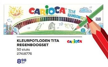 Aanbiedingen Kleurpotloden tita regenboogset - Carioca - Geldig van 01/08/2023 tot 13/09/2023 bij Supra Bazar