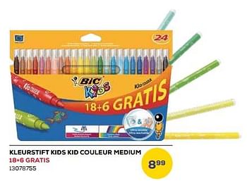 Aanbiedingen Kleurstift kids kid couleur medium - BIC - Geldig van 01/08/2023 tot 13/09/2023 bij Supra Bazar