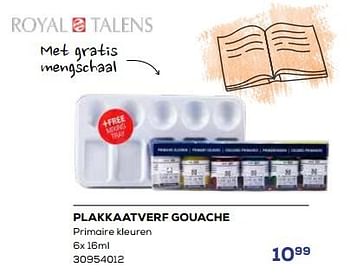 Aanbiedingen Plakkaatverf gouache - Royal Talens - Geldig van 01/08/2023 tot 13/09/2023 bij Supra Bazar