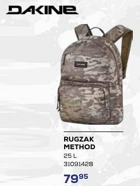 Aanbiedingen Rugzak method - DAKINE - Geldig van 01/08/2023 tot 13/09/2023 bij Supra Bazar
