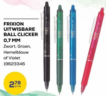 Aanbiedingen Frixion uitwisbare ball clicker - Pilot - Geldig van 01/08/2023 tot 13/09/2023 bij Supra Bazar