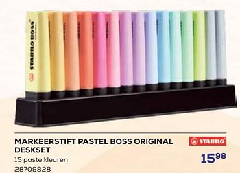 Aanbiedingen Markeerstift pastel boss original deskset - Stabilo - Geldig van 01/08/2023 tot 13/09/2023 bij Supra Bazar