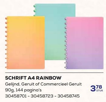 Aanbiedingen Schrift a4 rainbow - Huismerk - Supra Bazar - Geldig van 01/08/2023 tot 13/09/2023 bij Supra Bazar