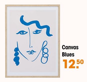 Aanbiedingen Canvas blues - Huismerk - Kwantum - Geldig van 21/08/2023 tot 03/09/2023 bij Kwantum