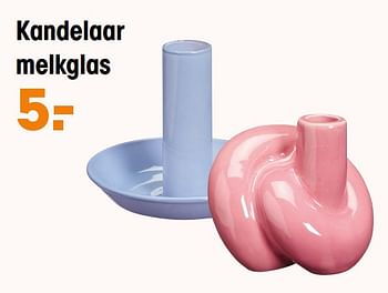 Aanbiedingen Kandelaar melkglas - Huismerk - Kwantum - Geldig van 21/08/2023 tot 03/09/2023 bij Kwantum