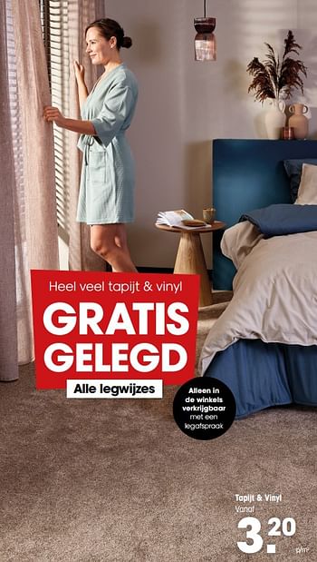 Aanbiedingen Tapijt + vinyl - Huismerk - Kwantum - Geldig van 21/08/2023 tot 03/09/2023 bij Kwantum