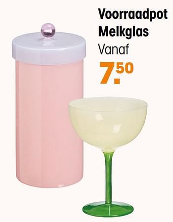 Aanbiedingen Voorraadpot melkglas - Huismerk - Kwantum - Geldig van 21/08/2023 tot 03/09/2023 bij Kwantum