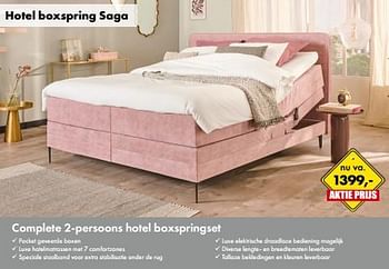 Aanbiedingen Hotel boxspring saga - Huismerk - Woon Square - Geldig van 28/08/2023 tot 02/09/2023 bij Woon Square