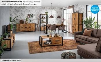 Aanbiedingen Interieur glenwood tv-meubel - Huismerk - Woon Square - Geldig van 28/08/2023 tot 02/09/2023 bij Woon Square