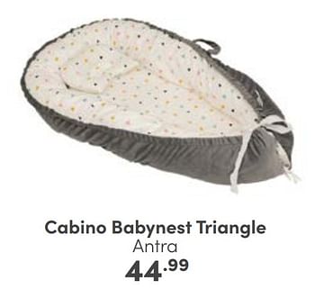 Aanbiedingen Cabino babynest triangle antra - Cabino - Geldig van 27/08/2023 tot 02/09/2023 bij Baby & Tiener Megastore