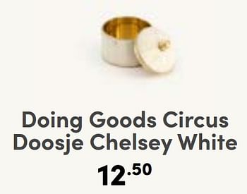 Aanbiedingen Doing goods circus doosje chelsey white - Doing Goods - Geldig van 27/08/2023 tot 02/09/2023 bij Baby & Tiener Megastore