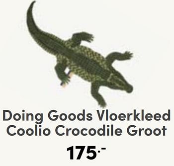 Aanbiedingen Doing goods vloerkleed coolio crocodile groot - Doing Goods - Geldig van 27/08/2023 tot 02/09/2023 bij Baby & Tiener Megastore