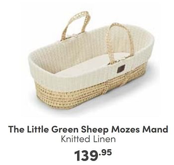 Aanbiedingen The little green sheep mozes mand knitted linen - The Little Green Sheep - Geldig van 27/08/2023 tot 02/09/2023 bij Baby & Tiener Megastore