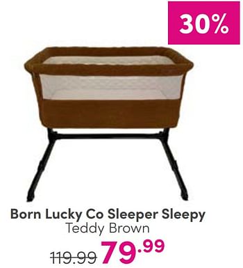 Aanbiedingen Born lucky co sleeper sleepy teddy brown - Born Lucky - Geldig van 27/08/2023 tot 02/09/2023 bij Baby & Tiener Megastore