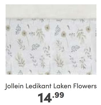Aanbiedingen Jollein ledikant laken flowers - Jollein - Geldig van 27/08/2023 tot 02/09/2023 bij Baby & Tiener Megastore