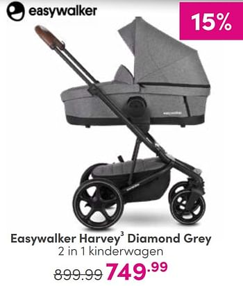 Aanbiedingen Easywalker harvey3 diamond grey 2 in 1 kinderwagen - Easywalker - Geldig van 27/08/2023 tot 02/09/2023 bij Baby & Tiener Megastore