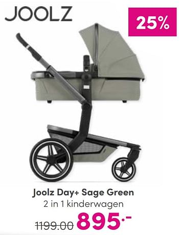 Aanbiedingen Joolz day+ sage green 2 in 1 kinderwagen - Joolz - Geldig van 27/08/2023 tot 02/09/2023 bij Baby & Tiener Megastore