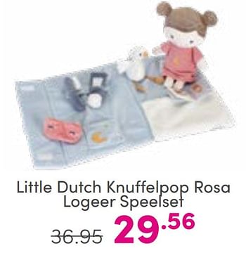 Aanbiedingen Little dutch knuffelpop rosa logeer speelset - Little Dutch - Geldig van 27/08/2023 tot 02/09/2023 bij Baby & Tiener Megastore