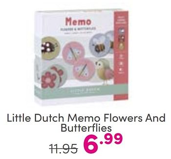 Aanbiedingen Little dutch memo flowers and butterflies - Little Dutch - Geldig van 27/08/2023 tot 02/09/2023 bij Baby & Tiener Megastore