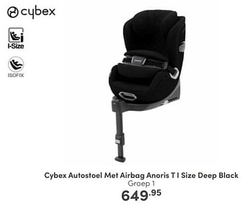 Aanbiedingen Cybex autostoel met airbag anoris t i size deep black - Cybex - Geldig van 27/08/2023 tot 02/09/2023 bij Baby & Tiener Megastore