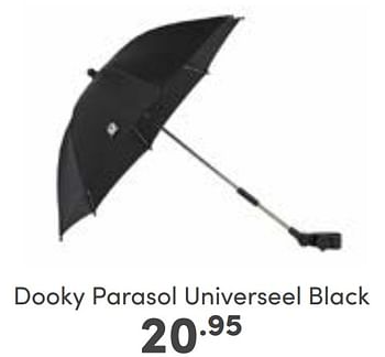Aanbiedingen Dooky parasol universeel black - Dooky - Geldig van 27/08/2023 tot 02/09/2023 bij Baby & Tiener Megastore