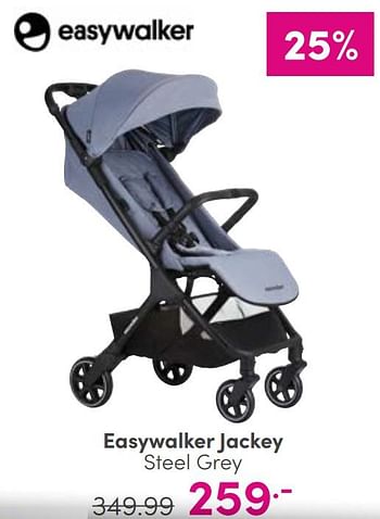 Aanbiedingen Easywalker jackey steel grey - Easywalker - Geldig van 27/08/2023 tot 02/09/2023 bij Baby & Tiener Megastore