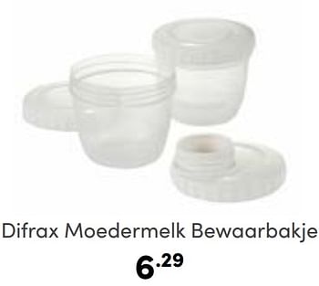Aanbiedingen Difrax moedermelk bewaarbakje - Difrax - Geldig van 27/08/2023 tot 02/09/2023 bij Baby & Tiener Megastore