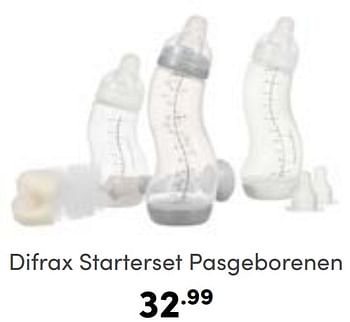 Aanbiedingen Difrax starterset pasgeborenen - Difrax - Geldig van 27/08/2023 tot 02/09/2023 bij Baby & Tiener Megastore