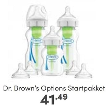 Aanbiedingen Dr. brown’s options startpakket - DrBrown's - Geldig van 27/08/2023 tot 02/09/2023 bij Baby & Tiener Megastore