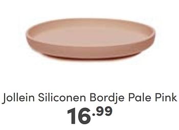 Aanbiedingen Jollein siliconen bordje pale pink - Jollein - Geldig van 27/08/2023 tot 02/09/2023 bij Baby & Tiener Megastore