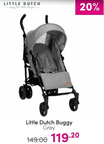 Aanbiedingen Little dutch buggy grey - Little Dutch - Geldig van 27/08/2023 tot 02/09/2023 bij Baby & Tiener Megastore