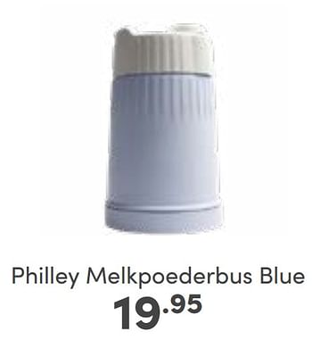 Aanbiedingen Philley melkpoederbus blue - Philley - Geldig van 27/08/2023 tot 02/09/2023 bij Baby & Tiener Megastore