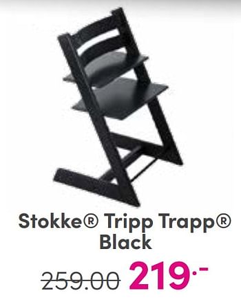 Aanbiedingen Stokke tripp trapp black - Stokke - Geldig van 27/08/2023 tot 02/09/2023 bij Baby & Tiener Megastore