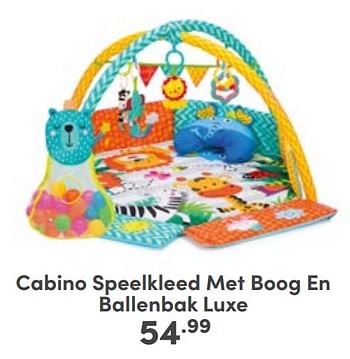 Aanbiedingen Cabino speelkleed met boog en ballenbak luxe - Cabino - Geldig van 27/08/2023 tot 02/09/2023 bij Baby & Tiener Megastore